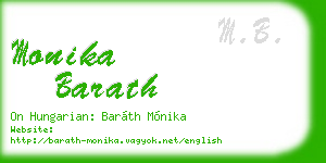 monika barath business card